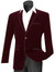  Men's Slim Fit Burgundy Velvet Blazer BS-02 Size 3XL Final Sale 