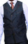Milano Mens Navy Sharkskin Fashion Suit with Denim Stitch 5608 Size 40R, 42R Final Sale   Milano Mens Navy Sharkskin Fashion Suit with Denim Stitch 5608 Size 40R, 42R Final Sale