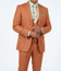 Mens Rust 1920s Plaid Suit Scoop Vest Church Weddings F-V2RW7