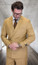  Statement Mens Camel Belted Double Breasted  Style Wool Modern Fit Suit Bolanzo 