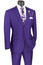  Vinci Men's Purple Windowpane Modern Fit Suit Big Lapels MRW-1 Size 52L Final Sale 