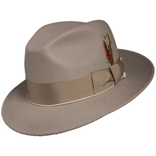 Men's Untouchable Brown Fedora Wool Dress Hat main image 0