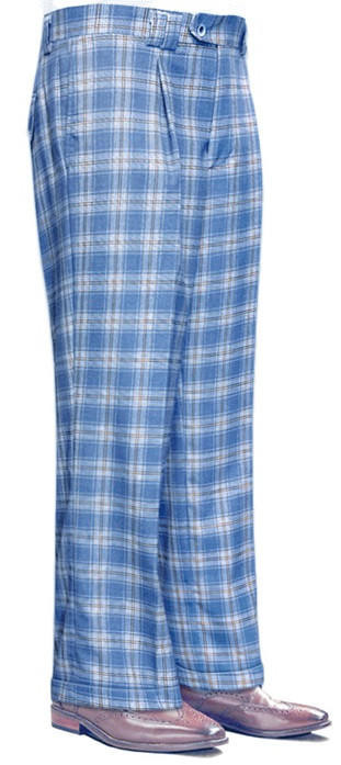 Men Wide Leg Long Pleated Pants - Black - SM2602080A main image 1