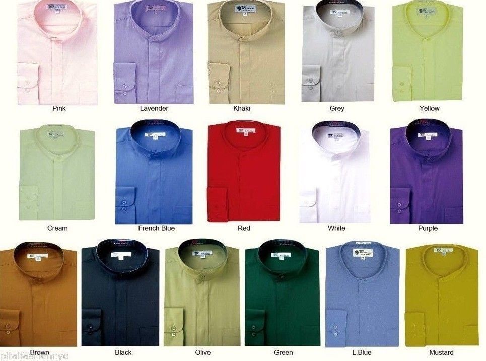 Collarless Dress Shirts