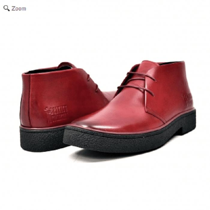 British Walkers Classic Playboy Men\'s Leather Chukka Boots Red Leather Size 12M Amazon.com: British Collection Playboy Classic Wingtip  main image 2