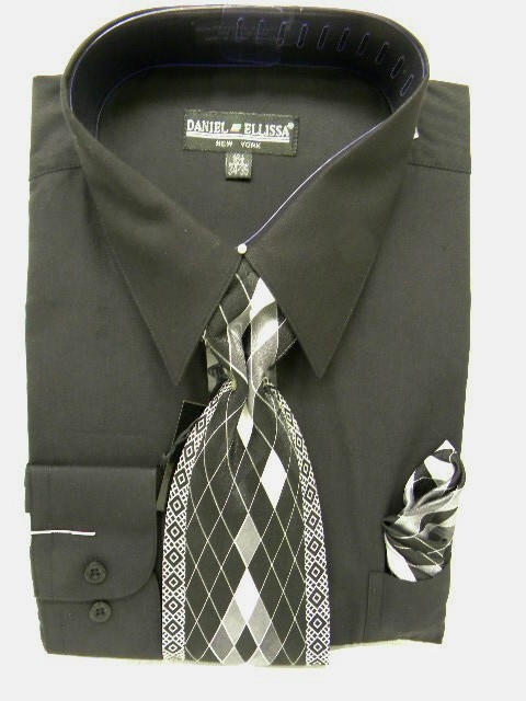 s*a様 h'eres × semoh DRESS CUFFS SHIRT daniel-ellissa-mens-black-