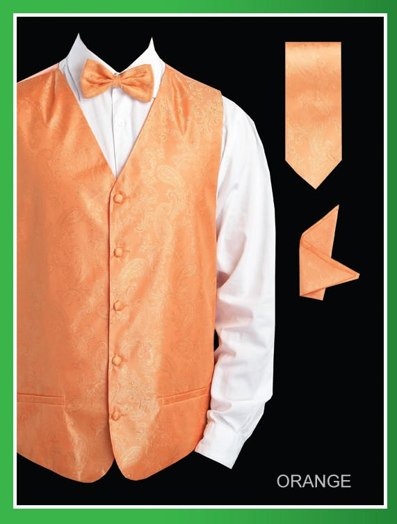 Daniel Ellissa Mens Jaquard Satin Tuxedo Vest Set VS804