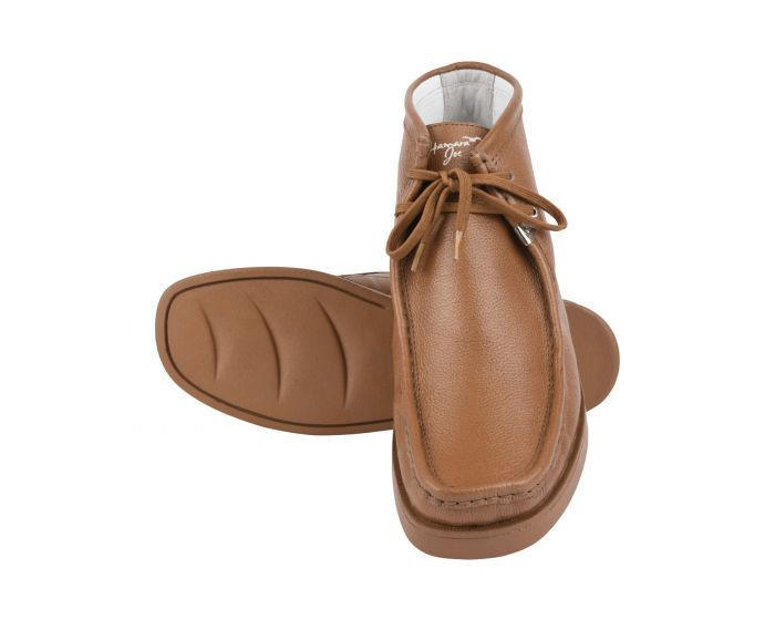 Hamara Joe Chukka Boots Moccasin Toe Mens Caramel Leather HJ101