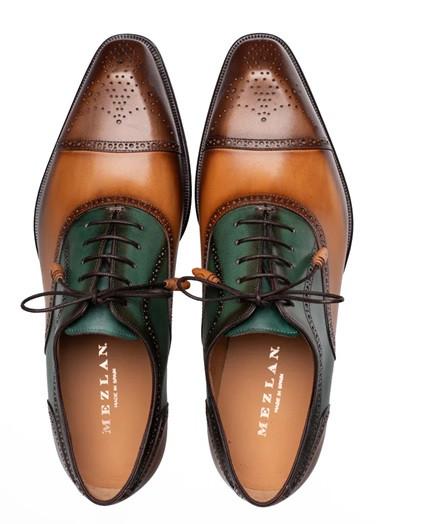 Mezlan Shoes Brown Tri Color Calfskin Fashion Captoe Oxford  display picture 1