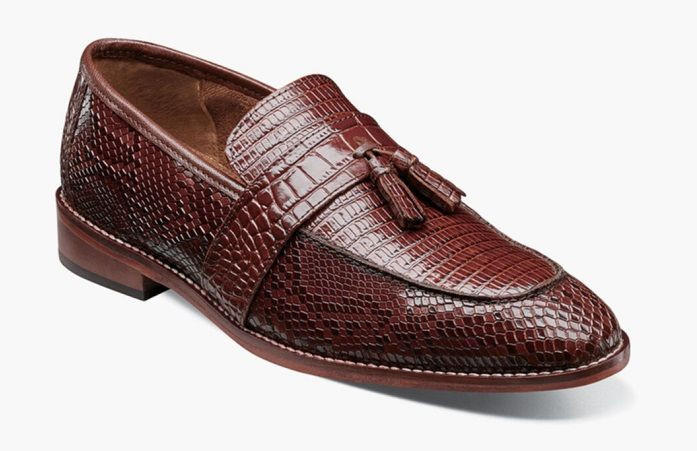 Stacy Adams Loafers for Men Cognac Lizard Print Leather 25470-221