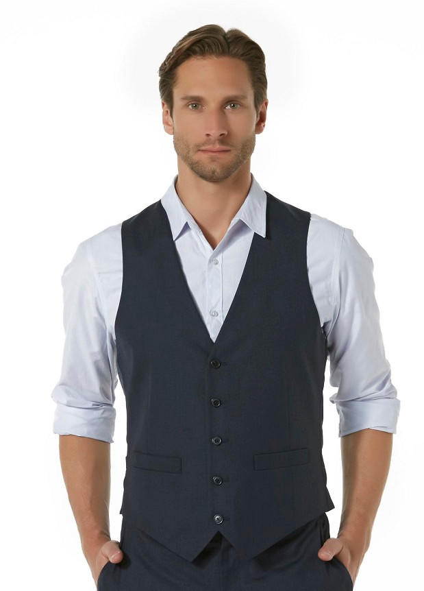 Men Blue Suits Wedding stylish Casual suit with waistcoat (Jacket+Vest+Pants)  | eBay