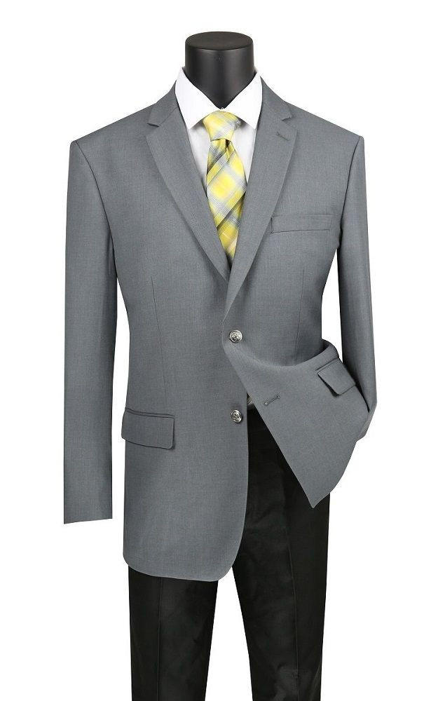 grey dress jacket mens Suit Jacket for Tall Men in Light Grey Plaid