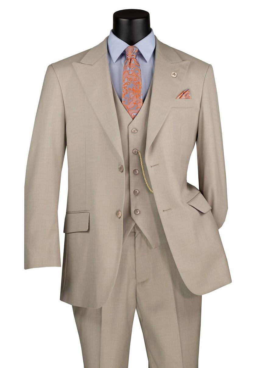 waltz byBEAMS DESIEN スーツ150 vinci-mens-tan-3-piece-suit-