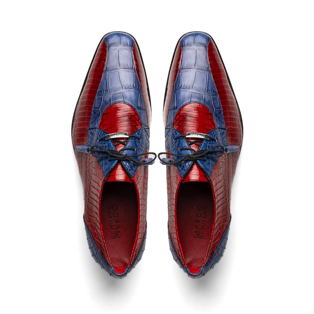 Marco di Milano Shoes Men's Alligator Python Navy Red Moncalieri