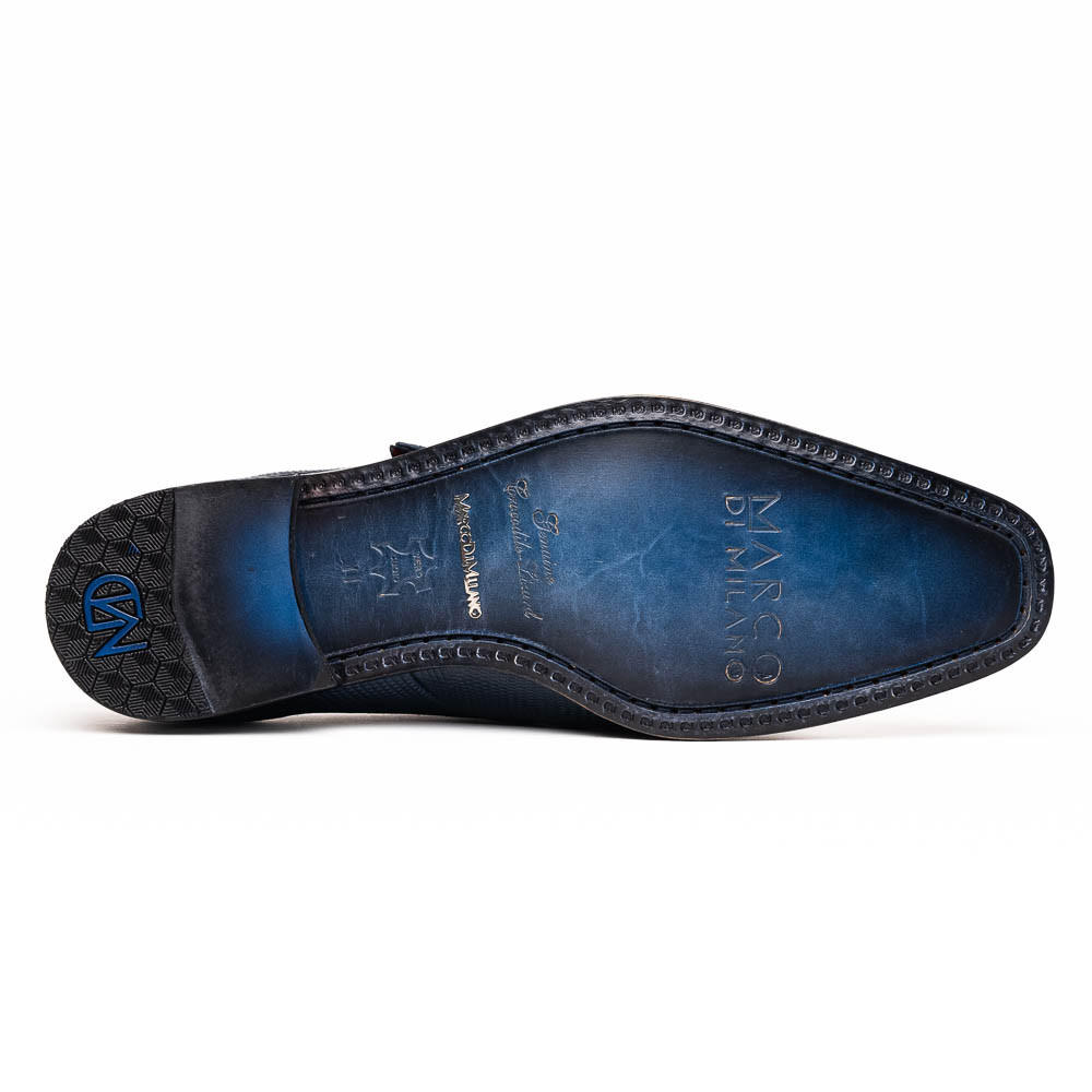 Marco di Milano Mens Shoes Navy Croco Lizard Monkstrap Toluca display picture 1