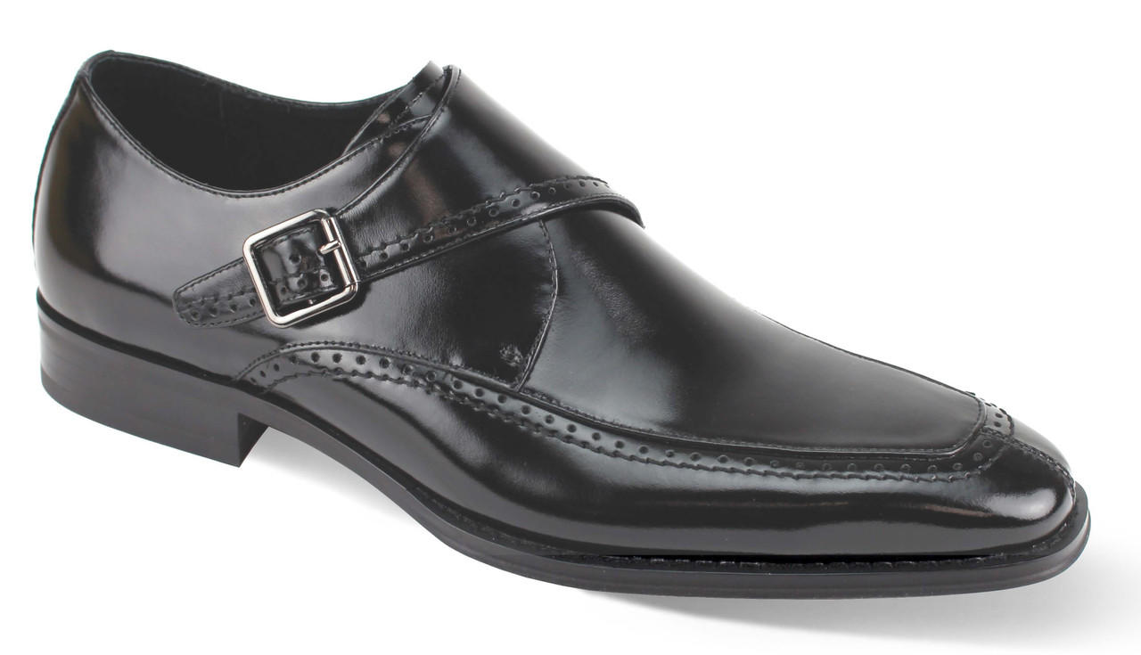 Giovanni Amato Leather Monk strap Dress Shoes Brown Loafers Buckles Men 10.5 Amato Men main image 2