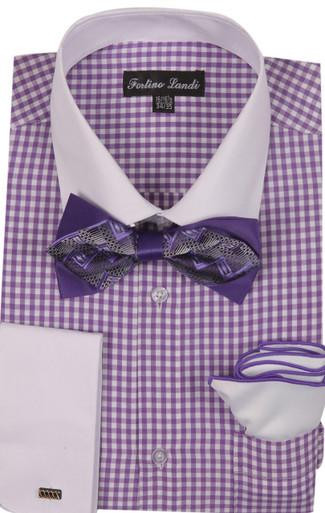 19.5 men's dress shirt The Suit Depot Mens Cotton Red Striped Wrinkle Free Slim Fit Dress Shirt, 16 1/2 / 36/37