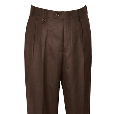 Fratello Slacks Mens Wide Leg Dress Pants Baggy Dark Brown DP