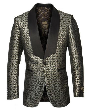 Black Gold Paisley Dress Blazer – ICONIC7