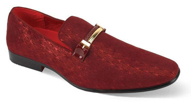 Mens Designer Formal Slip On Shoes Burgundy Fashion After  display picture 2