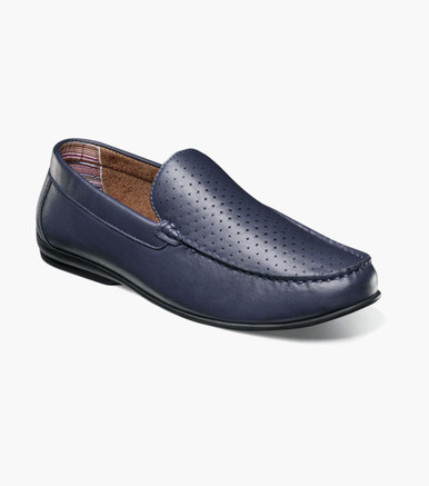 Stacy Adams Navy Moccasin Driving Shoes Conroy 25702-410 OS