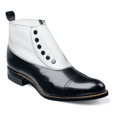 Stacy Adams Madison Black White Spats 1920s Style 00026-111 display picture 3
