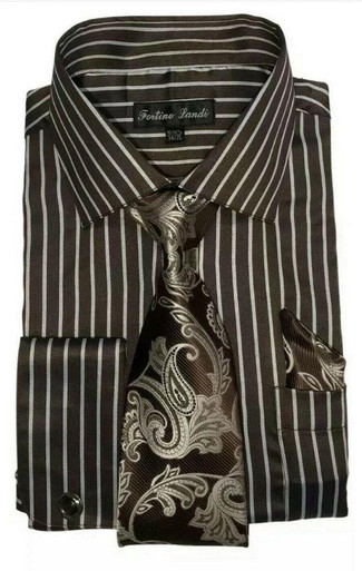 シャツ 3 TAP French Tie Shirt (3color) french-cuff-shirt-tie-set-men-