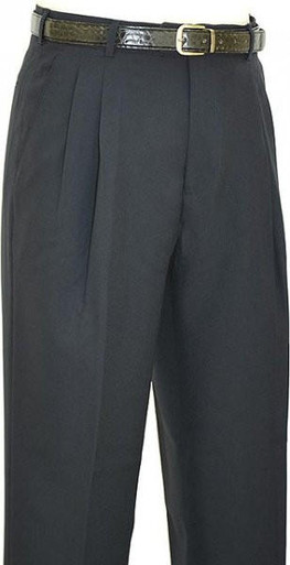 Vinci Mens French Blue Dress Pants Pleated OP-900