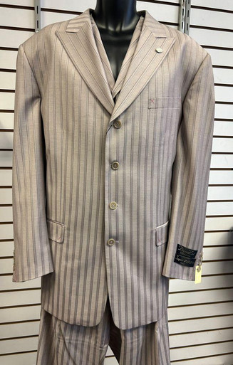 Tiglio Rosso Men's Navy Striped Suit 44R – Final Sale
