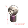 304 STAINLESS 10MM BALL CUP 20MM LONG WITH SAFETY CLIP M6 IN BASE