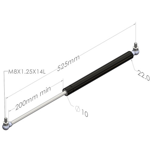 265-200-1050-22-B2SD-B2SD Kimberley Kampers OEM (525MM) SET YOUR OWN FORCE