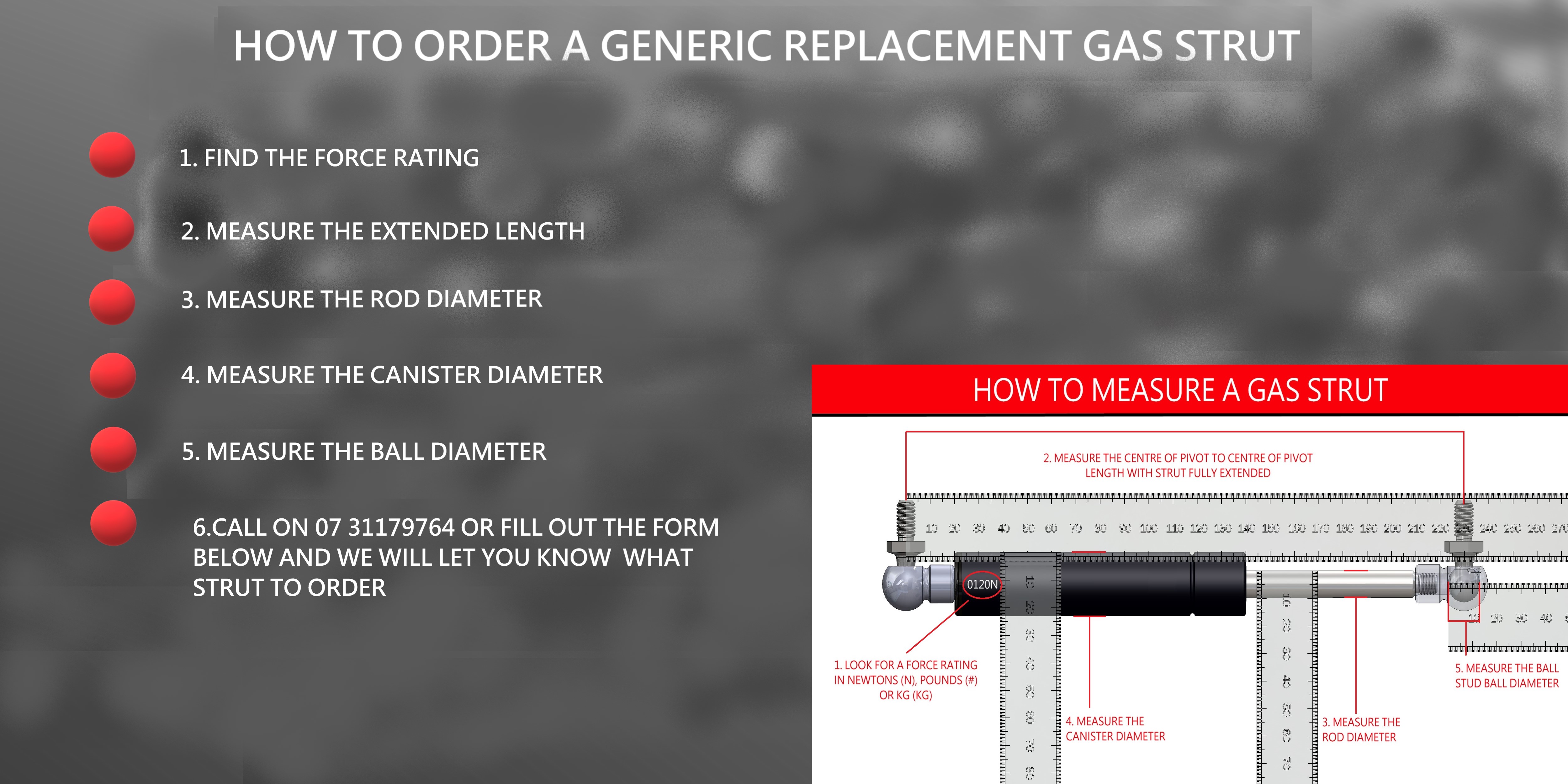 Strut Rack Order Form GENERIC GAS STRUT REQUEST