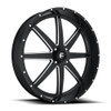 Fuel Off-Road Maverick D538 Wheel, 24x7 with 4 on 156 Bolt Pattern - Black / Milled - D5382470A544