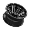 MSA Wheels M41 Boxer, 14x7 with 4 on 110 Bolt Pattern - Black / Milled - M41-14710