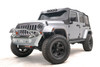 Fab Fours JK07-B1952-B Front Stubby Bumper with Pre-Runner Guard in bare steel for 07-18 Jeep Wrangler JK