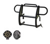 Black Horse Off Road Grille Guard with Set of 7" Round LED Lights for 18-25 Jeep Wrangler JL & Gladiator JT