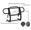 Black Horse Off Road Grille Guard with Set of 7" Round LED Lights for 18-25 Jeep Wrangler JL & Gladiator JT