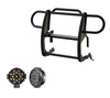 Black Horse Off Road Grille Guard with Set of 7" Round LED Lights for 18-25 Jeep Wrangler JL & Gladiator JT