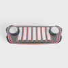 Trim Illusion ABS6814BLK Delete Grille Overlay - in Black for 2020-2023 Jeep Gladiator Sport, Sport S, or Texas Trail