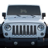 Black Horse Off Road BH-ABS414 Chrome ABS Plastic Mesh Grille for 07-18 Jeep Wrangler JK & Unlimited JK