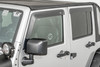 AVS 56034060 Aeroskin and Ventvisor Combo Kit in Matte Black for 07-18 Jeep Wrangler JK Unlimited