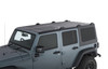 Rhino-Rack Heavy Duty 3-Bar Backbone Roof Rack in Black with Passenger Side Batwing for 07-18 Jeep Wrangler JK Unlimited 4 Door Hardtop