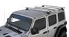 Rhino-Rack HD 59" 2-Bar Backbone Roof Rack in Silver with Passenger Side Batwing for 18-25 Jeep Wrangler JL Unlimited 4 Door Hardtop