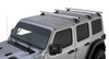 Rhino-Rack HD 59" 3-Bar Backbone Roof Rack in Black with Passenger Side Batwing Awning for 18-20 Jeep Wrangler JL Unlimited 4 Door Hardtop