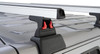 Rhino-Rack 2-Bar Backbone Roof Rack with Quick Mount Legs in Silver With Driver Side Batwing Awning for 18-25 Jeep Wrangler JL Unlimited 4 Door Hardtop
