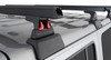 Rhino-Rack 3-Bar Backbone Roof Rack with Quick Mount Legs in Silver With Driver Side Batwing for 18-25 Jeep Wrangler JL Unlimited 4 Door Hardtop