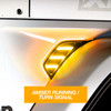 XKGLOW Amber Fender Vent Turn Signal & Running Light for 18-25 Jeep Wrangler JL & Gladiator JT