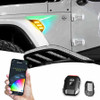 XKGLOW MX-VENT-RGB-KIT XKmax RGB & Amber Fender Vent LED Light with App Control for 18-25 Jeep Wrangler JL & Gladiator JT