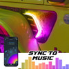 XKGLOW MX-VENT-RGB-KIT XKmax RGB & Amber Fender Vent LED Light with App Control for 18-25 Jeep Wrangler JL & Gladiator JT