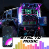 XKGLOW XKmax RGBW LED Whip Lights with COB LED Strip & App Control for Jeep Vehicles